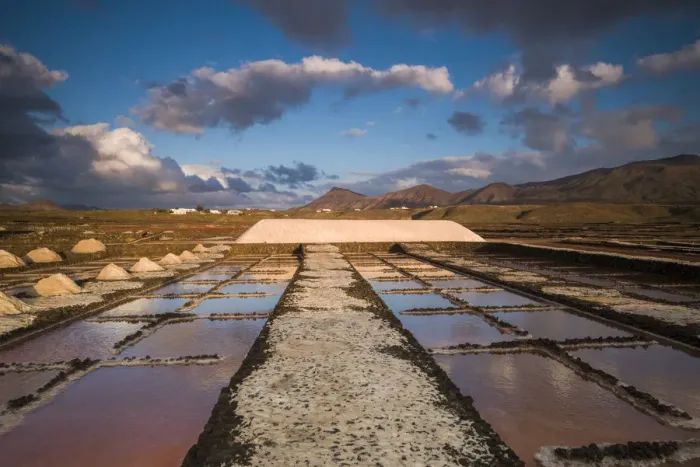 Framed Print : Spain, Canary Islands, Lanzarote, El Golfo, Salinas de Janubio, salt evaporation pans Framed Print : Spain, Canary Islands, Lanzarote, El Golfo, Salinas de Janubio, salt evaporation pans