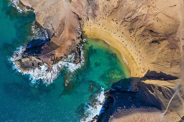 Spain, Canary Islands, Lanzarote, Playa del Papagayo near Playa Blanca