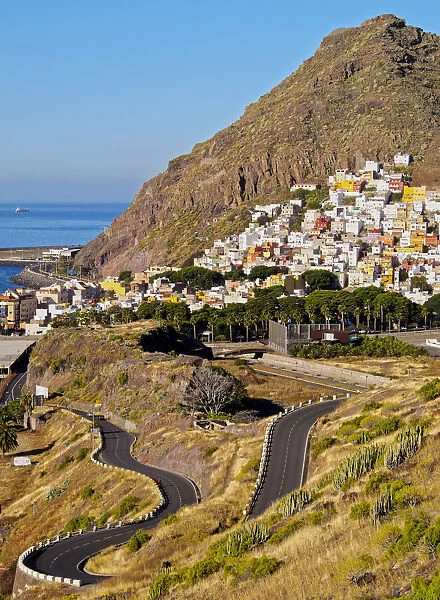 Spain, Canary Islands, Tenerife, Santa Cruz de Tenerife, Townscape of San Andres