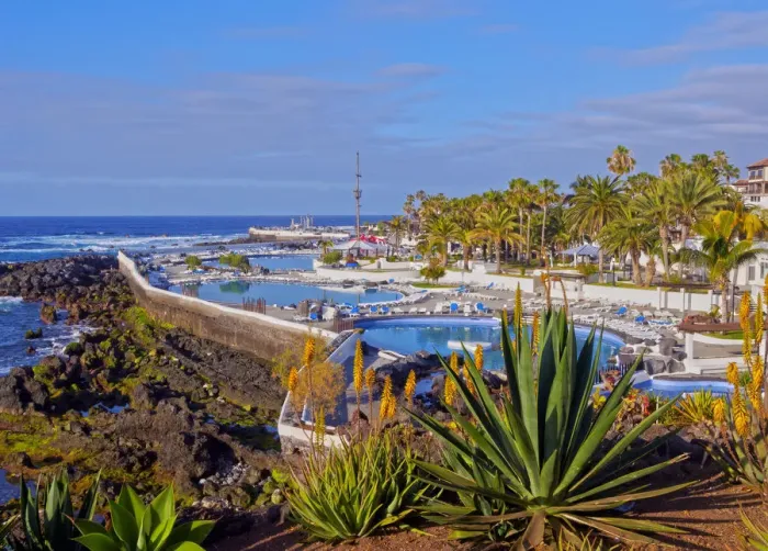 Framed Print : Spain, Canary Islands, Tenerife, Puerto de la Cruz, View of the Martianez Pools designed Framed Print : Spain, Canary Islands, Tenerife, Puerto de la Cruz, View of the Martianez Pools designed