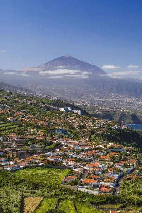 Framed Print : Spain, Canary Islands, Tenerife Island, El Sauzal, elevated view of the west coast Framed Print : Spain, Canary Islands, Tenerife Island, El Sauzal, elevated view of the west coast
