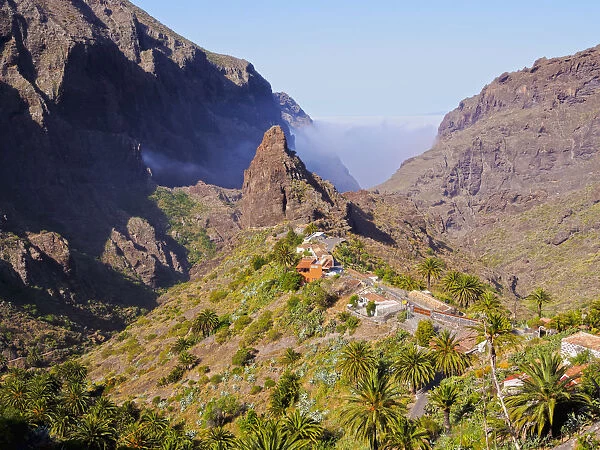 Spain, Canary Islands, Tenerife, Masca, View towards Barranco de Masca