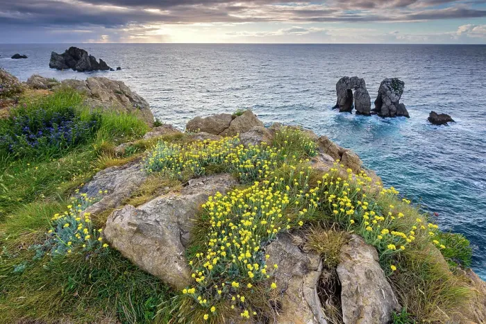 Framed Print : Spain, Cantabria, Los Urros near Liencres village, natural park Framed Print : Spain, Cantabria, Los Urros near Liencres village, natural park