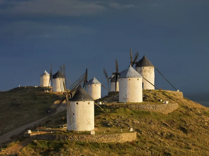 Framed Print : Spain, Castile, La Mancha, Consuegra, Windmills at sunset Framed Print : Spain, Castile, La Mancha, Consuegra, Windmills at sunset