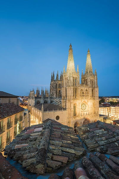 Spain, Castile and Leon, Burgos. The gothic Cathedral of Saint Mary of Burgos