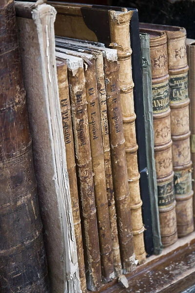 Spain, Castile and Leon, Burgos, La Vid, Old books The library