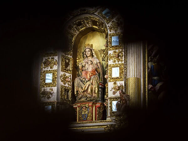 Spain, Castile and Leon, Burgos, La Vid, Statue of the Virgin of the vine