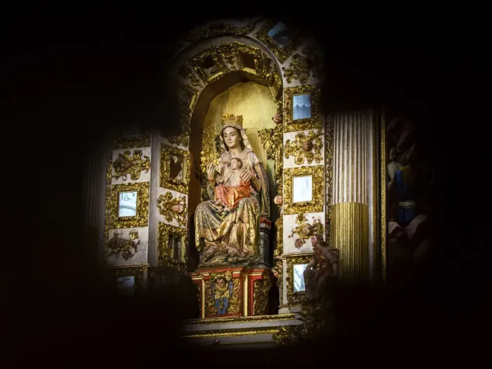 Framed Print : Spain, Castile and Leon, Burgos, La Vid, Statue of the Virgin of the vine Framed Print : Spain, Castile and Leon, Burgos, La Vid, Statue of the Virgin of the vine