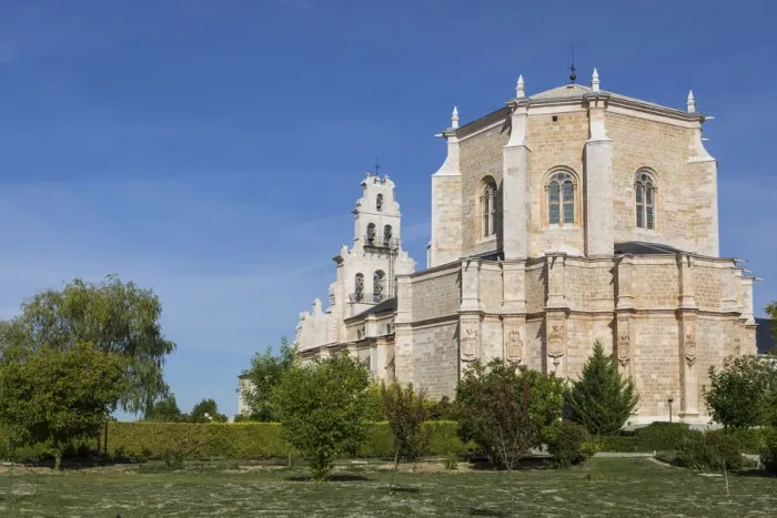 Framed Print : Spain, Castile and Leon, Burgos, La Vid, The monastery from the surrounding garden
