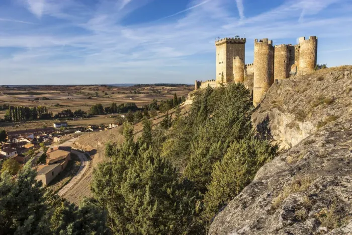 Framed Print : Spain, Castile and Leon, Burgos, Penaranda de Duero, The castle Framed Print : Spain, Castile and Leon, Burgos, Penaranda de Duero, The castle