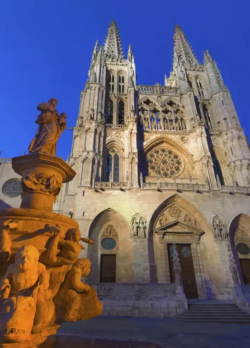 Framed Print : Spain, Castile and Leon, Burgos, Saint Mary of Burgos cathedral illuminated at night Framed Print : Spain, Castile and Leon, Burgos, Saint Mary of Burgos cathedral illuminated at night