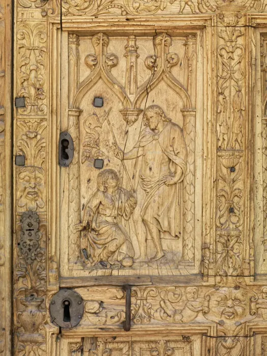 Framed Print : Spain, Castile and Leon, Leon, Santa Maria de Leon Cathedral, detail Framed Print : Spain, Castile and Leon, Leon, Santa Maria de Leon Cathedral, detail