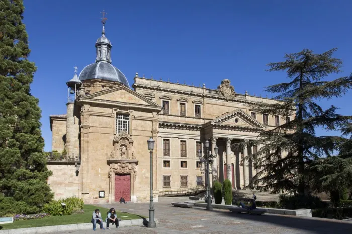 Framed Print : Spain, Castile and Leon, Salamanca, University, The main facade of the Philology department Framed Print : Spain, Castile and Leon, Salamanca, University, The main facade of the Philology department