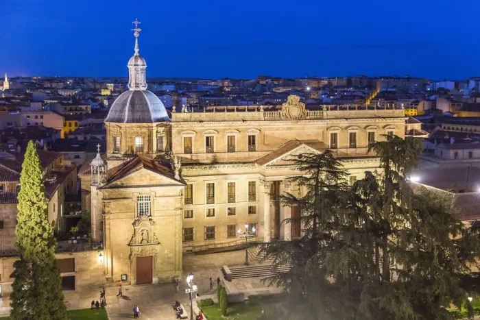 Framed Print : Spain, Castile and Leon, Salamanca, University, The main facade of the Philology department