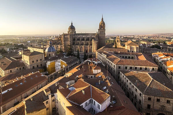 Spain, Castile and Leon, Salamanca, View of the Cathedral, of the University and of the town centre