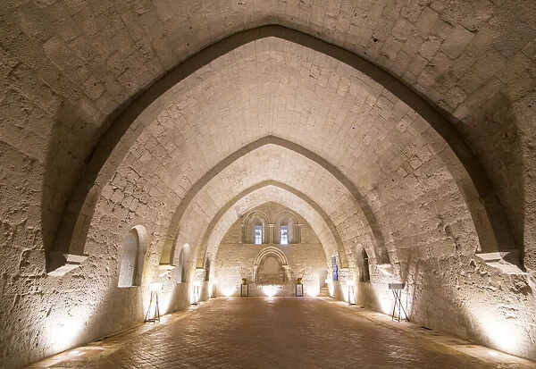 Spain, Castile and Leon, Valladolid, Valbuena de Duero, The dining hall of Valbuena Monastery