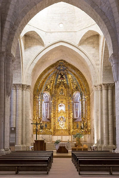 Spain, Castile and Leon, Valladolid, Valbuena de Duero, The central nave of the monastery