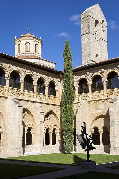 Spain, Castile and Leon, Valladolid, Valbuena de Duero, The cloister of Valbuena Monastery