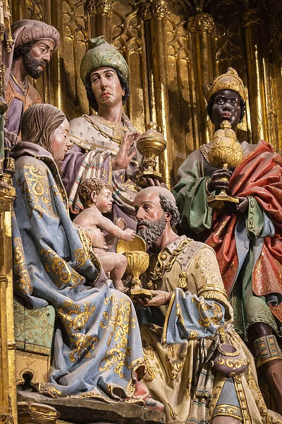 Spain, Castilla-La Mancaha, Toledos Cathedral, Adoration of the Royal Kings in the