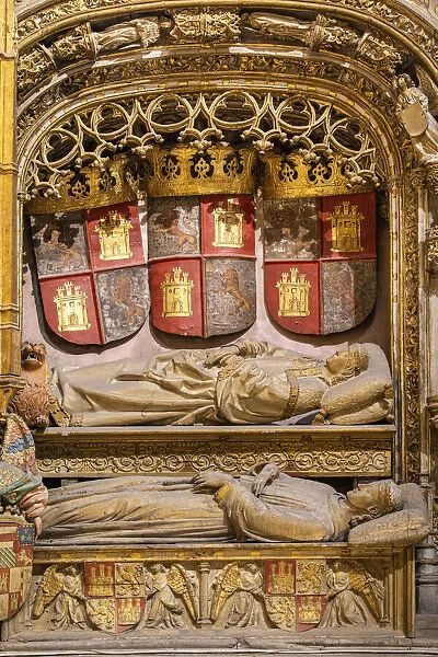 Spain, Castilla-La Mancaha, Toledos Cathedral, Sepulchres of Sancho III (upper