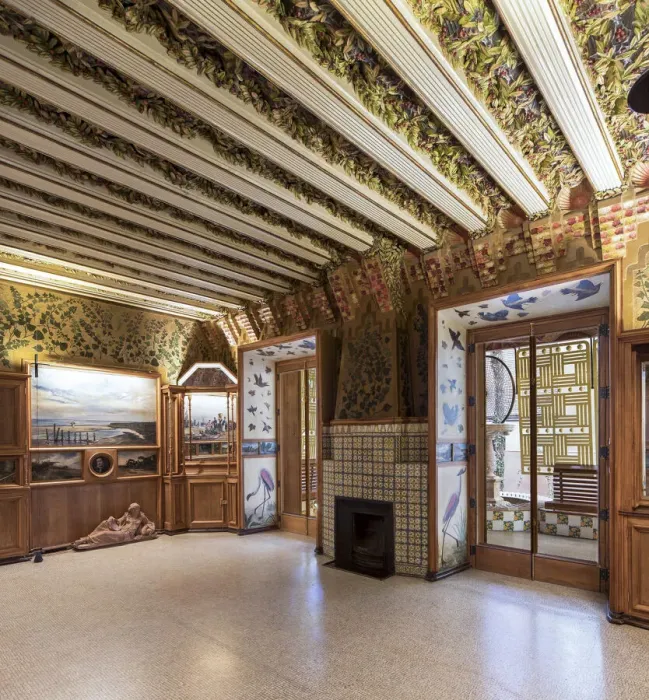 Framed Print : Spain, Catalonia, Barcelona, Casa Vicens, The dining room Framed Print : Spain, Catalonia, Barcelona, Casa Vicens, The dining room