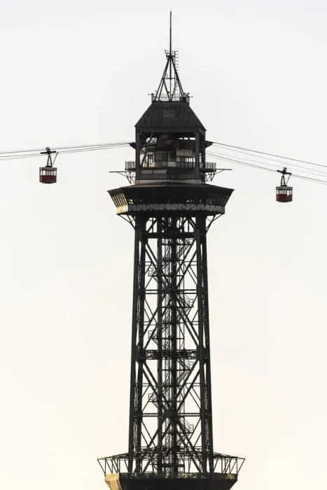 Framed Print : Spain, Catalonia, Barcelona, Moll 18 Barcelona, Jaume I Tower supporting the cableway Framed Print : Spain, Catalonia, Barcelona, Moll 18 Barcelona, Jaume I Tower supporting the cableway