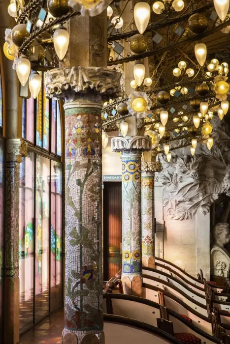 Framed Print : Spain, Catalonia, Barcelona, Palau de la Musica, Modernist columns at the first floor Framed Print : Spain, Catalonia, Barcelona, Palau de la Musica, Modernist columns at the first floor