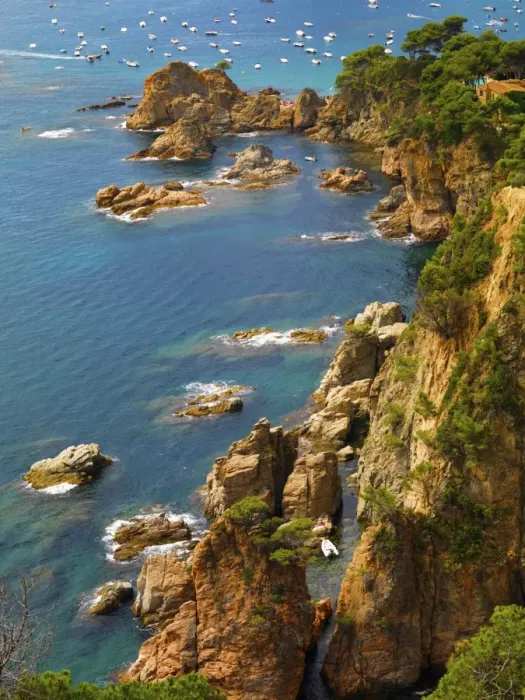 Framed Print : Spain, Catalonia, Costa Brava, Tossa de Mar, Overview of bay Framed Print : Spain, Catalonia, Costa Brava, Tossa de Mar, Overview of bay