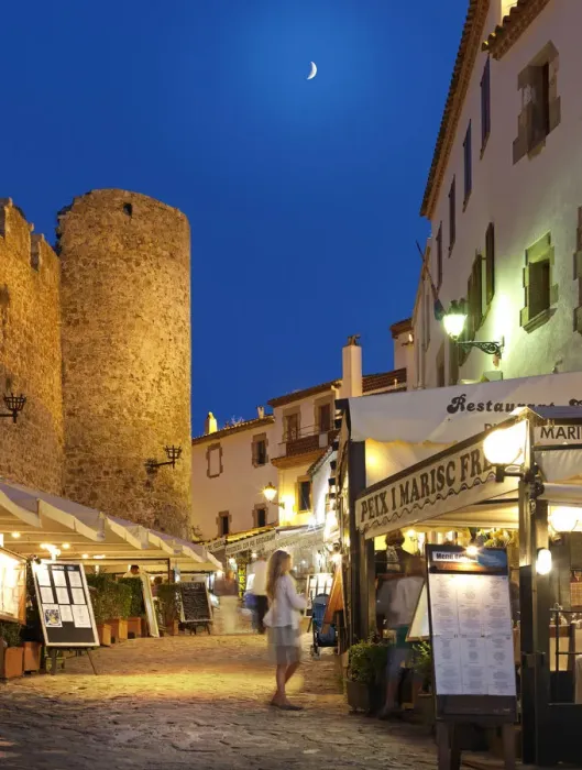 Framed Print : Spain, Catalonia, Costa Brava, Tossa de Mar at night Framed Print : Spain, Catalonia, Costa Brava, Tossa de Mar at night
