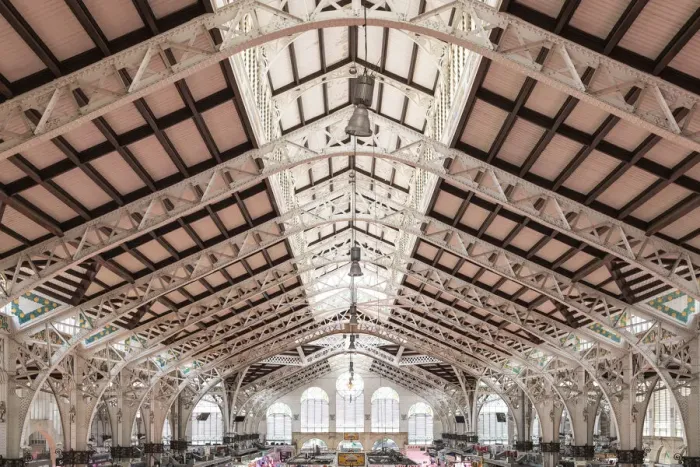 Framed Print : Spain, Comunidad Valenciana, Valencia, The covering of Valencia Central Market Framed Print : Spain, Comunidad Valenciana, Valencia, The covering of Valencia Central Market