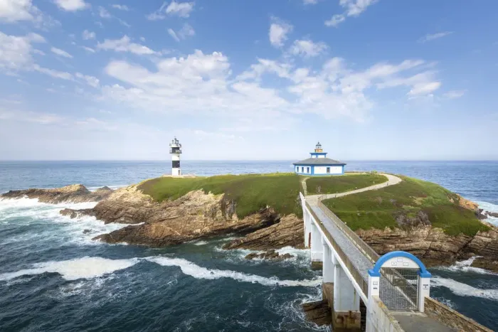 Framed Print : Spain, Galicia, Cantabrian coast, Ribadeo, Illa Plancha lighthouse Framed Print : Spain, Galicia, Cantabrian coast, Ribadeo, Illa Plancha lighthouse