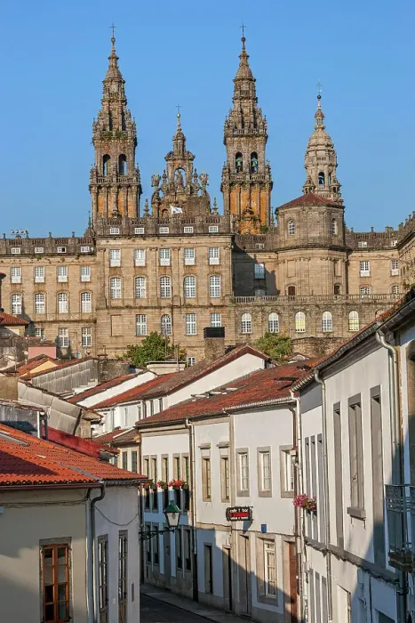 Framed Print : Spain, Galicia, Santiago de Compostela town, End point of the Way of St. James