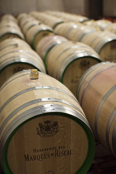 Spain, La Rioja Area, Alava Province, Elciego, Bodega Marques de Riscal winery, wine
