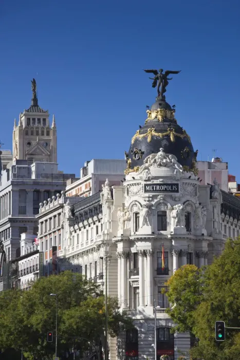 Framed Print : Spain, Madrid, Centro Area, Metropolitan Building Framed Print : Spain, Madrid, Centro Area, Metropolitan Building