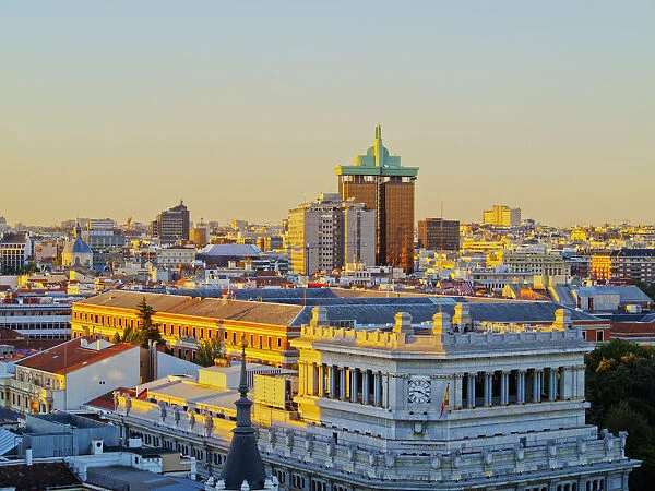 Spain, Madrid, Cityscape during the sunset