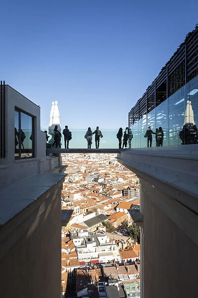 Spain, Madrid, Hotel Riu, Hanging platform with panoramic view