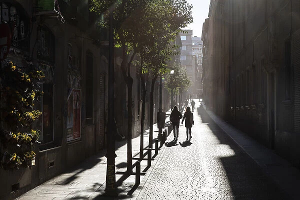 Spain, Madrid, Malasana, A street in the Malasana district