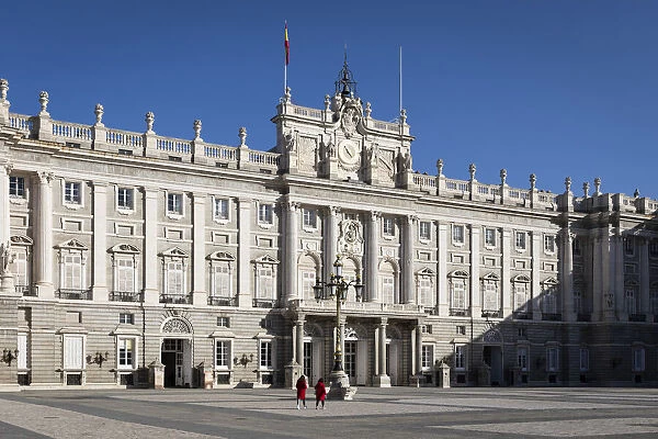 Spain, Madrid, Royal Palace, The front facade of the Royal Palace