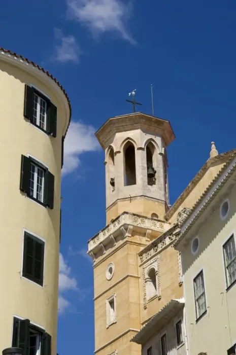 Framed Print : Spain, Menorca, Mahon. Belltower on ornate building in the Menorcan capital Framed Print : Spain, Menorca, Mahon. Belltower on ornate building in the Menorcan capital