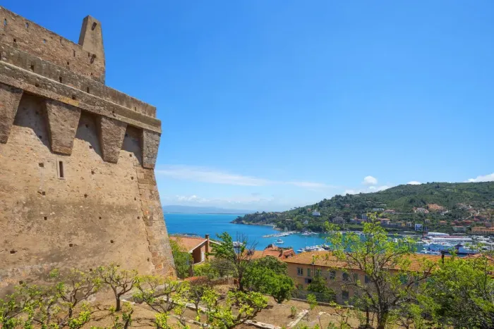 Framed Print : Spanish fortress at Porto Santo Stefano, Maremma, Grosseto, Monte Argentario, Tuscany Framed Print : Spanish fortress at Porto Santo Stefano, Maremma, Grosseto, Monte Argentario, Tuscany