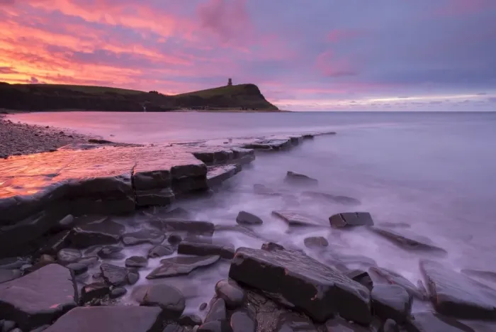Framed Print : Spectacular sunrise over Kimmeridge Bay on the Jurassic Coast World Heritage Site, Dorset, England Framed Print : Spectacular sunrise over Kimmeridge Bay on the Jurassic Coast World Heritage Site, Dorset, England