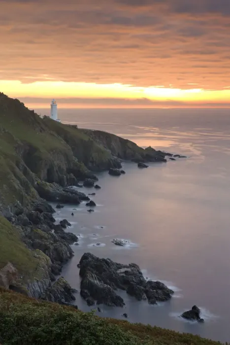 Framed Print : Spectacular sunrise behind Start Point Lighthouse in South Hams, Devon, England. Autumn Framed Print : Spectacular sunrise behind Start Point Lighthouse in South Hams, Devon, England. Autumn