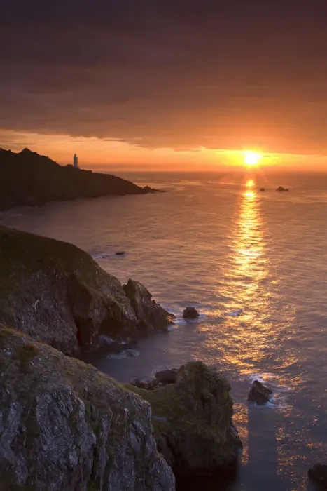 Framed Print : Spectacular sunrise behind Start Point Lighthouse in South Hams, Devon, England. Autumn Framed Print : Spectacular sunrise behind Start Point Lighthouse in South Hams, Devon, England. Autumn