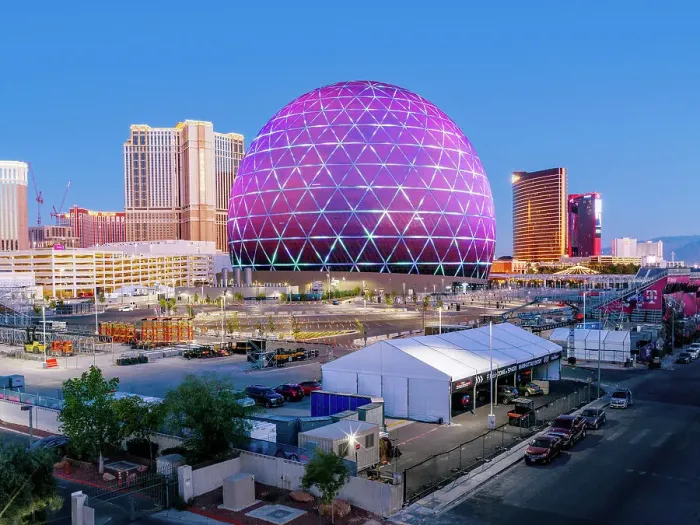 Framed Print : The Sphere, Exosphere is nightly used to display art and advertising Aerial View of Skyline, Strip at Night, Las Vegas, Nevada, USA Framed Print : The Sphere, Exosphere is nightly used to display art and advertising Aerial View of Skyline, Strip at Night, Las Vegas, Nevada, USA