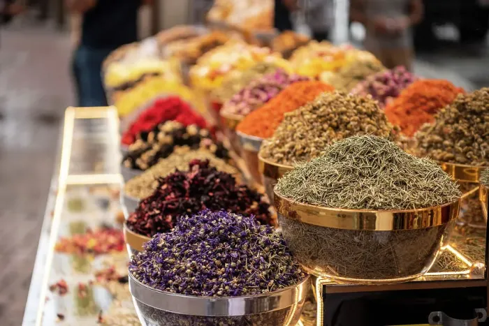 Framed Print : Spices on display in the Spice Souk, Deira, Dubai, United Arab Emirates Framed Print : Spices on display in the Spice Souk, Deira, Dubai, United Arab Emirates