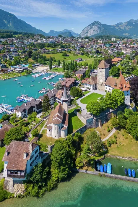 Framed Print : Spiez Castle on shores of lake Thun in summer. Bernese Oberland, Switzerland Framed Print : Spiez Castle on shores of lake Thun in summer. Bernese Oberland, Switzerland