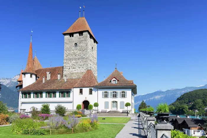 Framed Print : Spiez Castle, Spiez, Canton of Bern, Switzerland Framed Print : Spiez Castle, Spiez, Canton of Bern, Switzerland