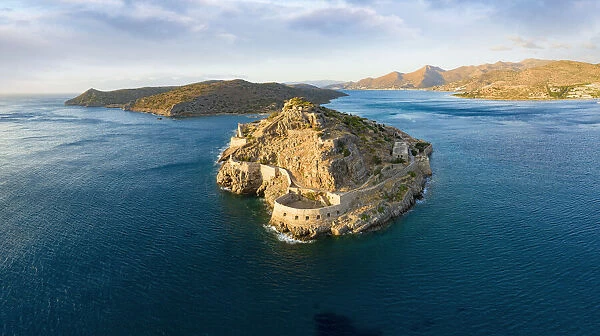 Spinalonga island Venetian fortress, Mirabello bay, Lasithi prefecture, Crete, Greece