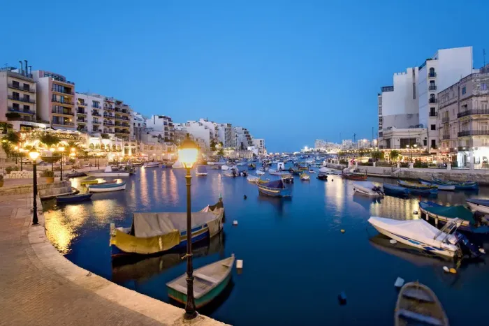 Framed Print : Spinola Bay, St. Julians, Malta Framed Print : Spinola Bay, St. Julians, Malta