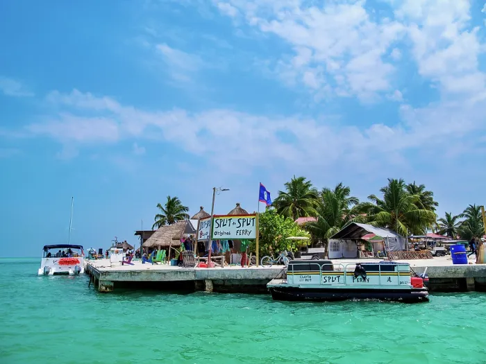 Framed Print : The Split, Caye Caulker, Belize District, Belize